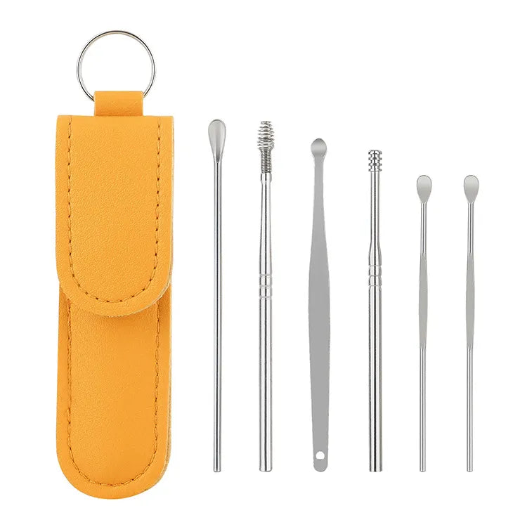 Ear Wax Cleaning Kit, 6 Pcs Ear Pick Tools, Wax Removal Kit