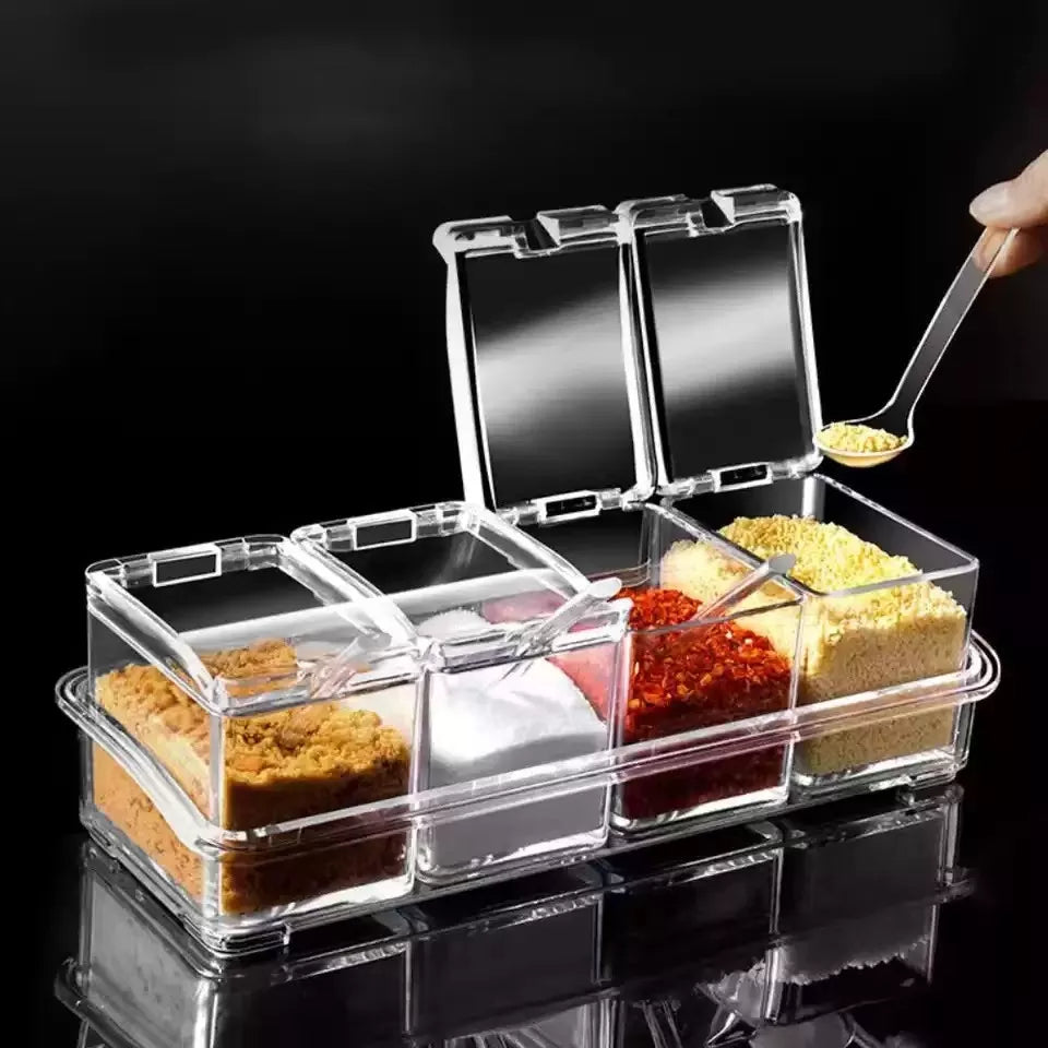 4pcs Crystal Spice Box