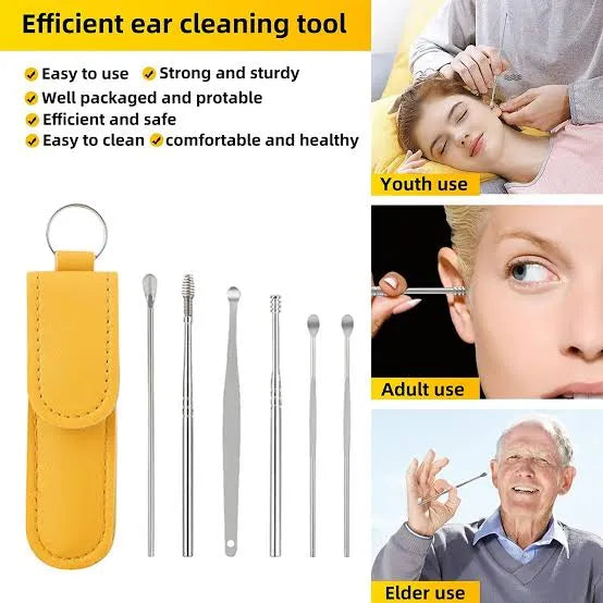 Ear Wax Cleaning Kit, 6 Pcs Ear Pick Tools, Wax Removal Kit