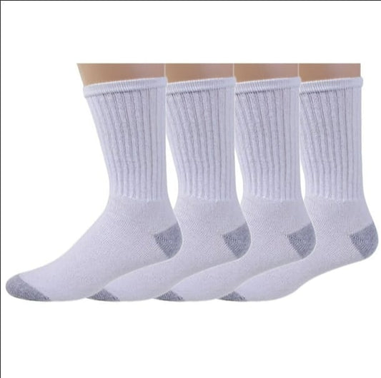 Set of 6 Pairs White Socks L Size